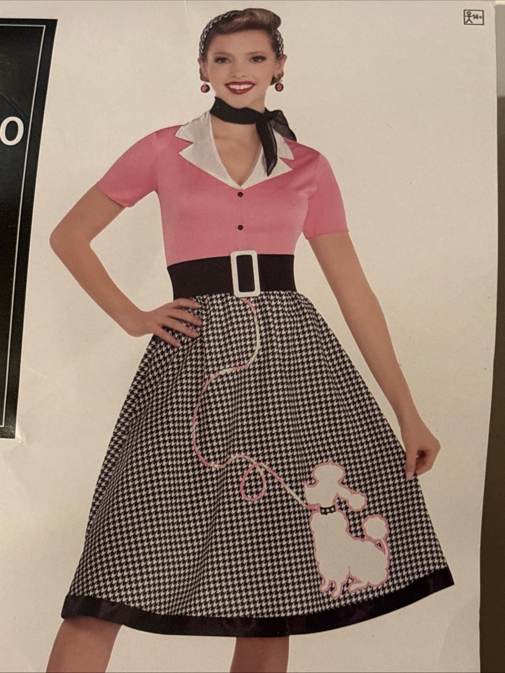 Car Hop Cutie 1950's Retro Poodle Skirt Costume Adult Cosplay Sz Lrg NEW